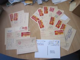 Lot O8 mehrere Postkarten gelaufen