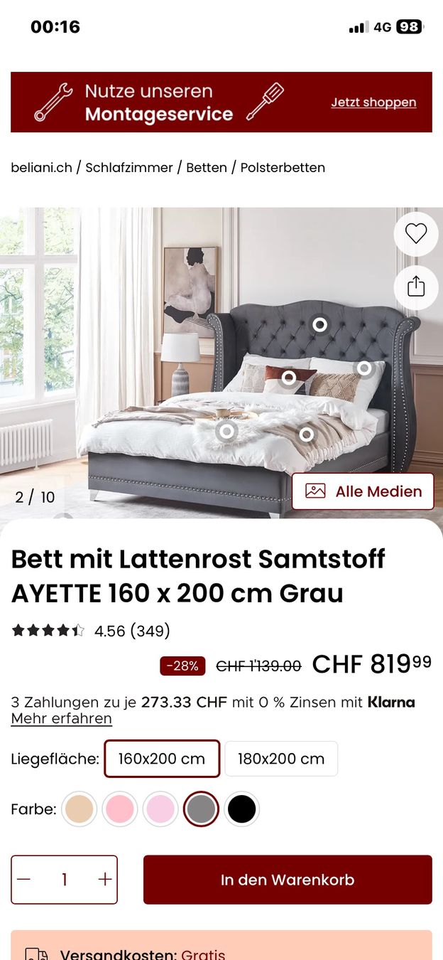 Letti: Bett  inkl. Lattenrost – Usato da Schattdorf venduto da wal_5l5t 1
