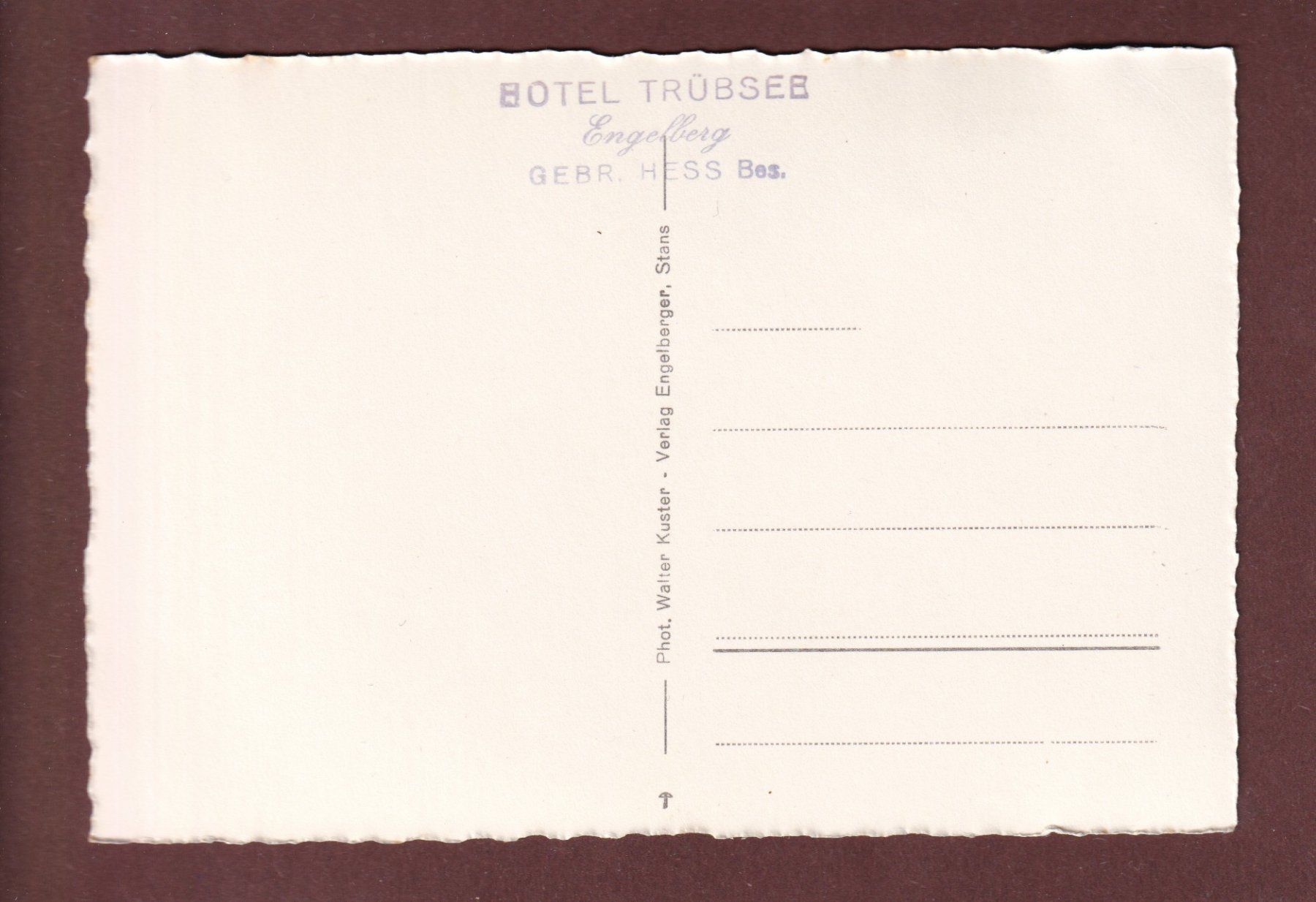 Cartes postales: ENGELBERG - Trübsee – D'occasion à Pully par nicecards-shop 1