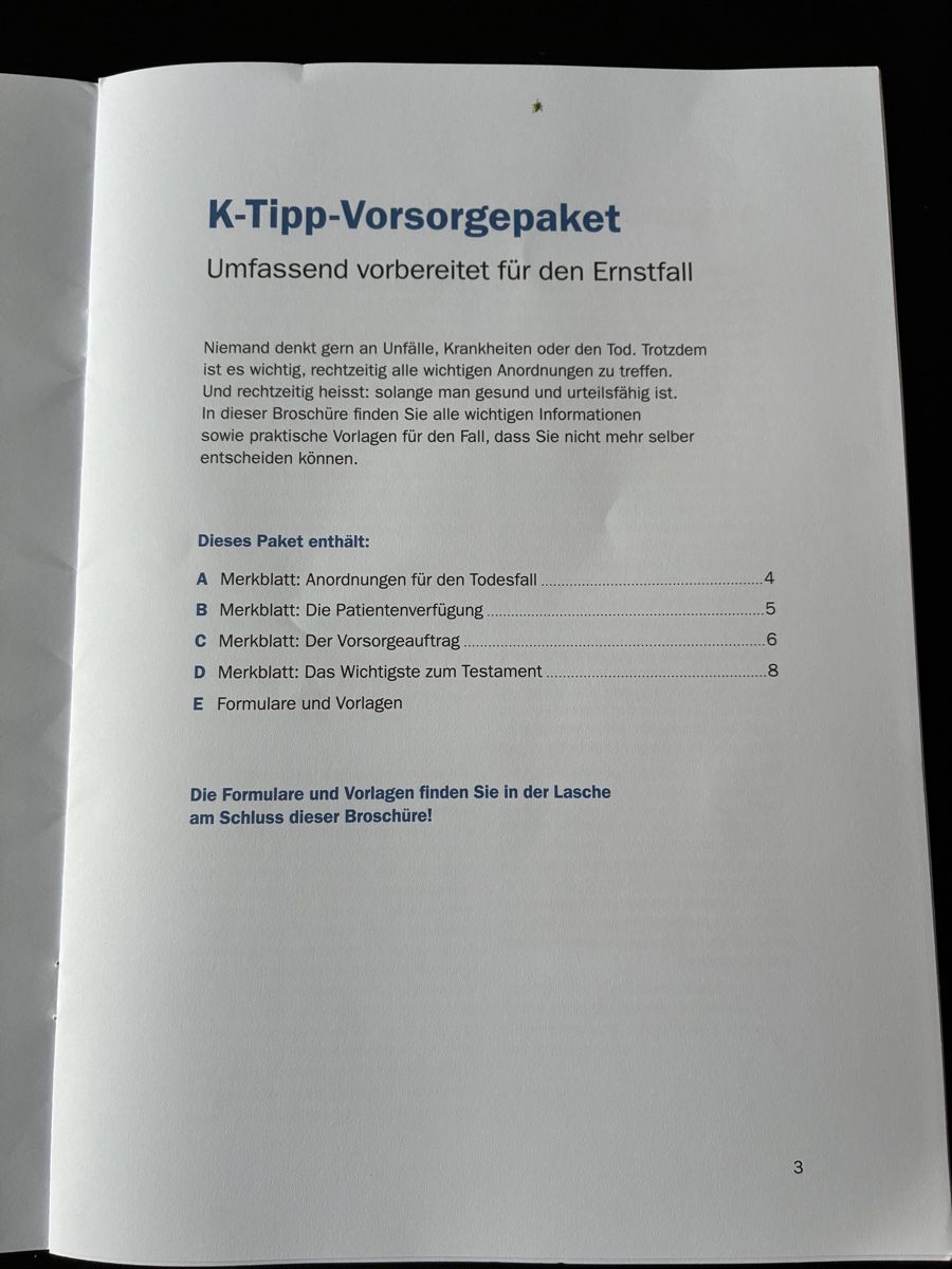 Livres: K-Tipp Vorsorgepaket – Neuf (Voir description) à Zürich par mortimer3 1