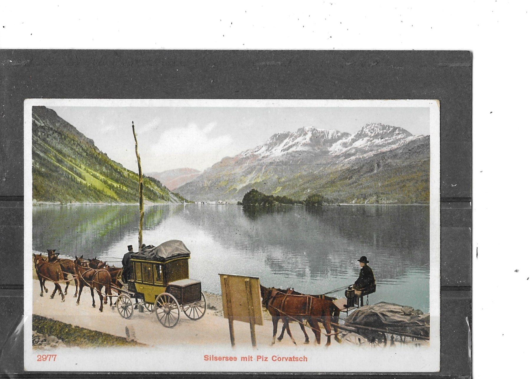 Ansichtskarten: GR Silsersee mit Postkutsche – Gebraucht aus Schocherswil von Wilare