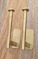 2er Set Wandhaken Messing neuwertig
