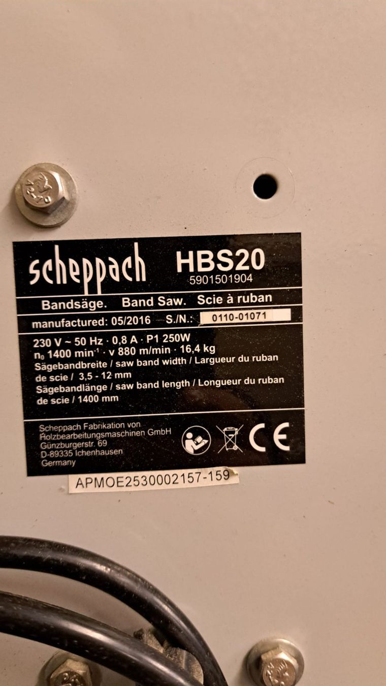 Scheppach Seghe: Scheppach Bandsäge HBS20 – Difettoso da Hinterkappelen venduto da artowas 2