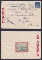 1916, Hotelpost Vignette, RICHE-MONT Lausanne VD, GB Zensur