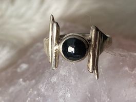 Ring Silber 925 mit schwarzem Stein