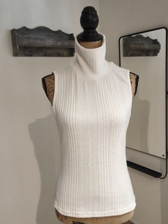Damen Rollkragen-Top weiss Grösse L neuwertig