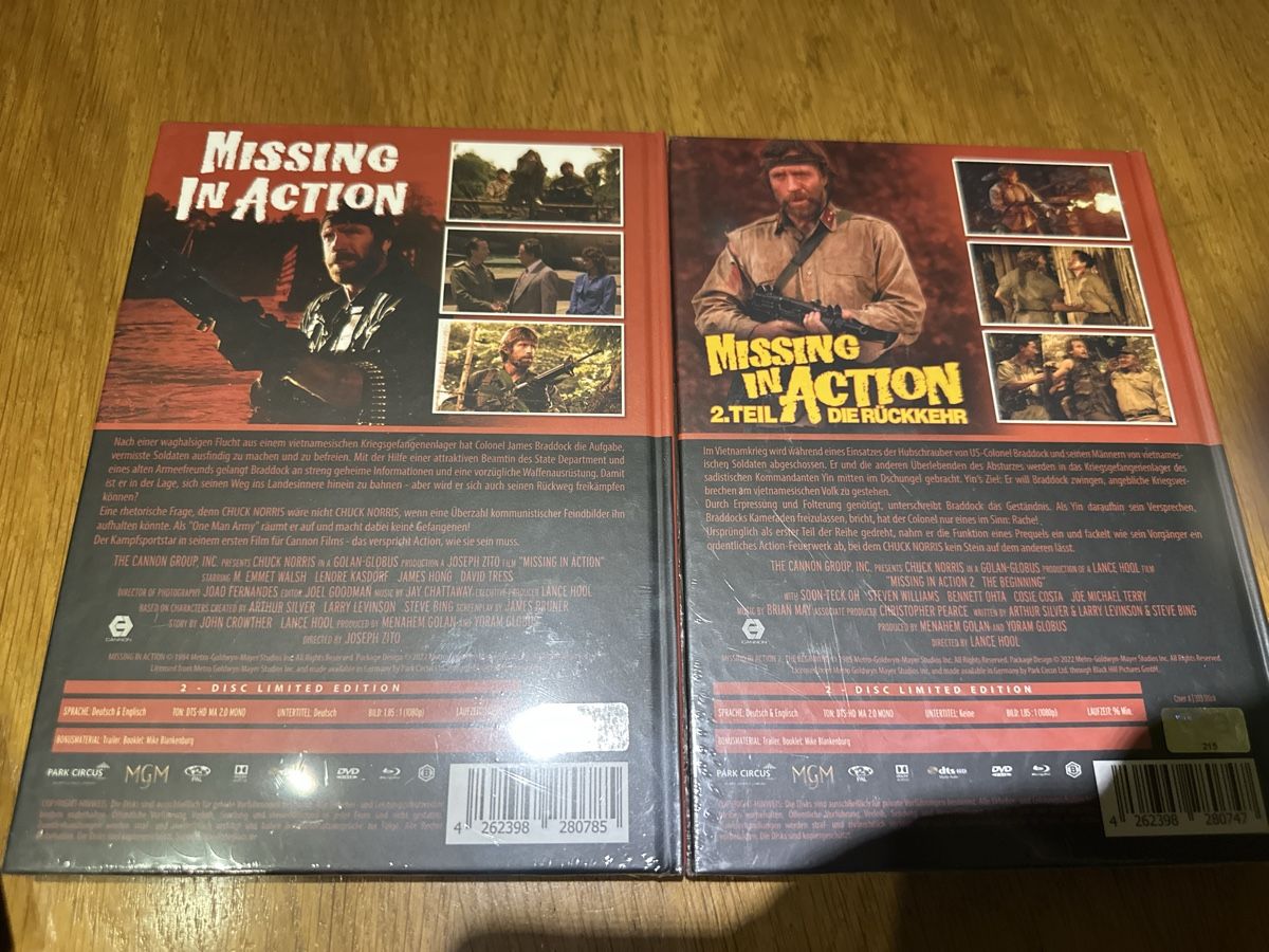 Tutti i DVDs: Missing in Action 1-3 Mediabook, hartboxen neu uncut – Nuovo e nell'imballaggio originale da Benken ZH venduto da Audi-erich 1