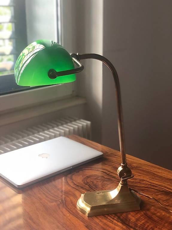 Lampade: Messing Tischlampe Grün – Usato da Zürich venduto da kas_g26m