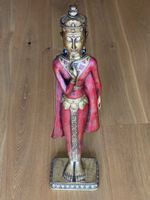 Prachtvoller Buddha Maitreya 67cm – Tibeter Stil Rot/Gold