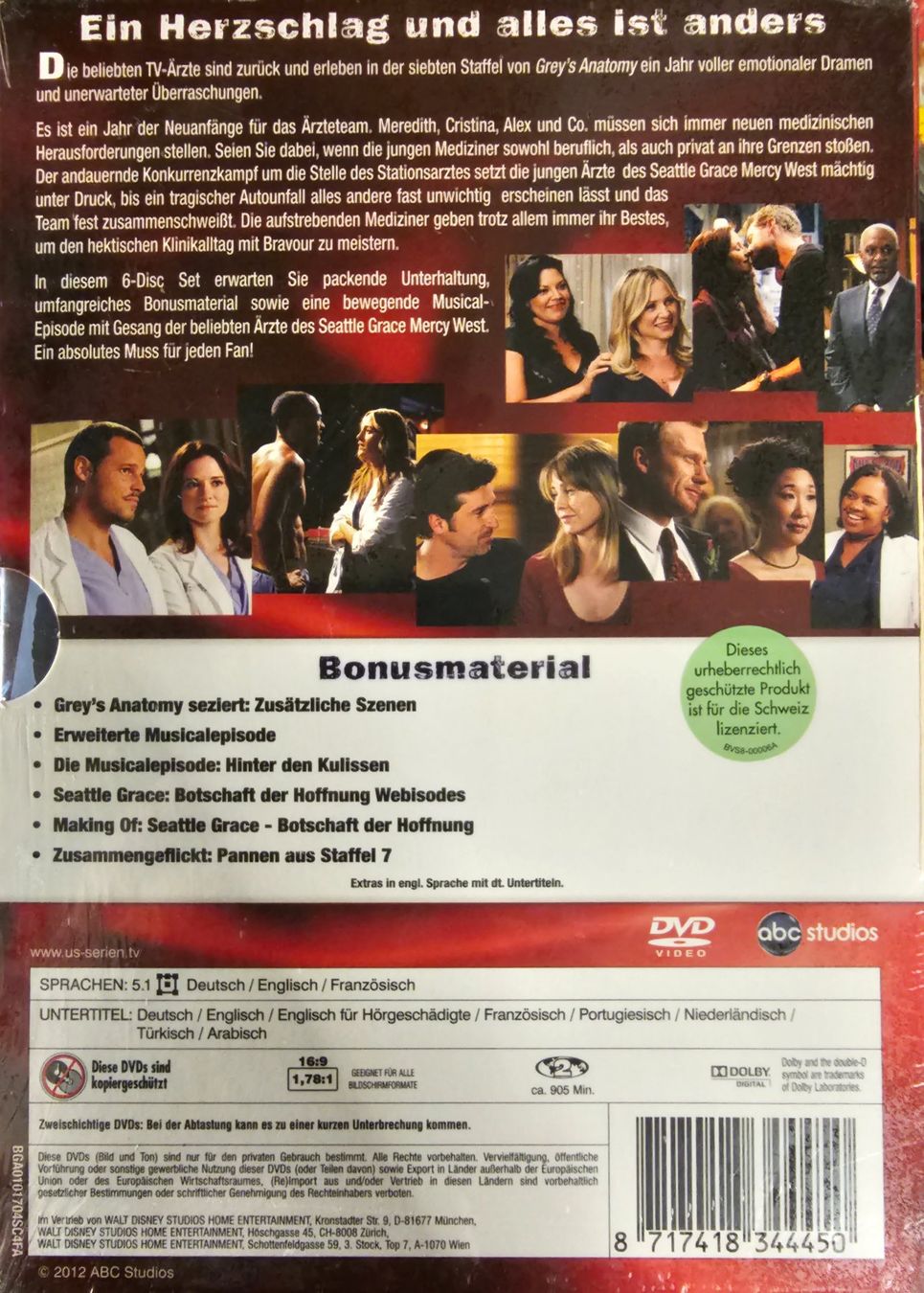 Tutti i DVDs: Grey's Anatomy - Staffel 7 – Nuovo e nell'imballaggio originale da Wahlen b. Laufen venduto da Cg10 1