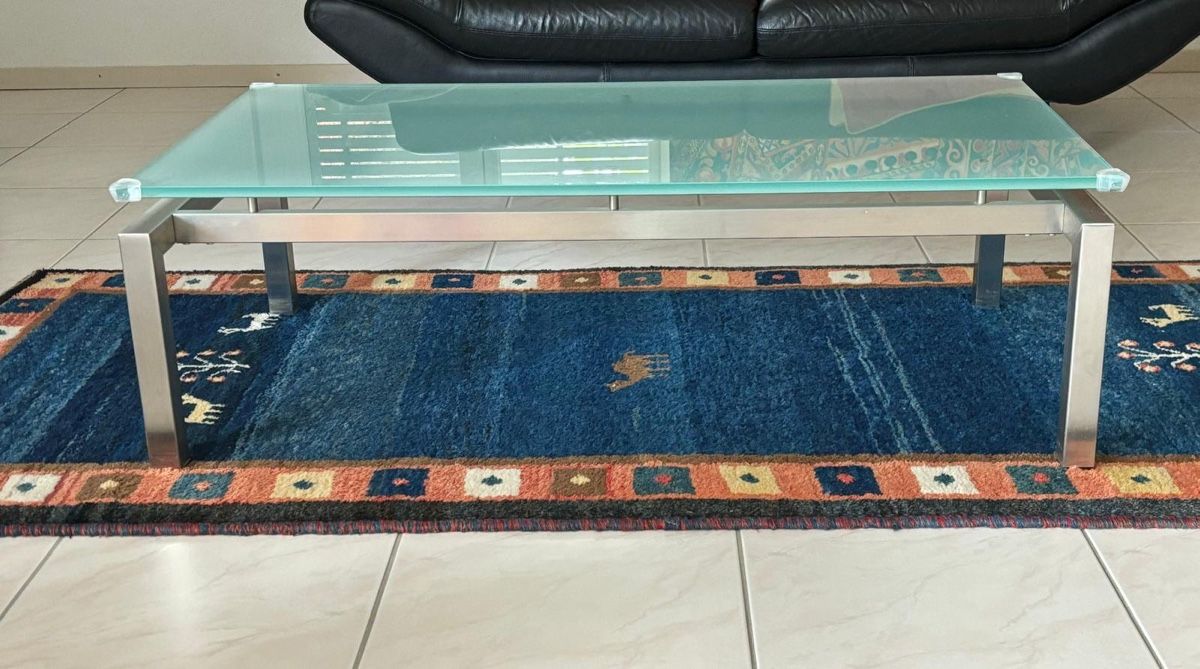 Tavoli: Table basse design verre trempé et acier Rossetti – Usato da Hauterive NE venduto da Lipal 4