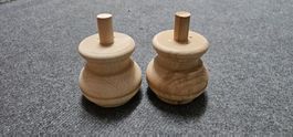2 Holzfüsse, Buche massiv, neu
