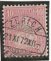 ZÜRICH 21.11.72 auf Zu#38 Mi#30 Vollstempel