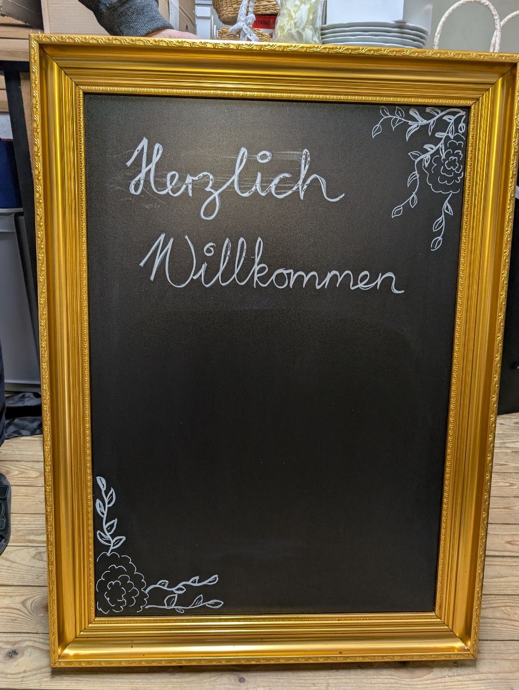 Wandtafeln: Tafel mit Goldrahmen, Vintage Stil – Gebraucht aus Huttwil von Schnuegu13