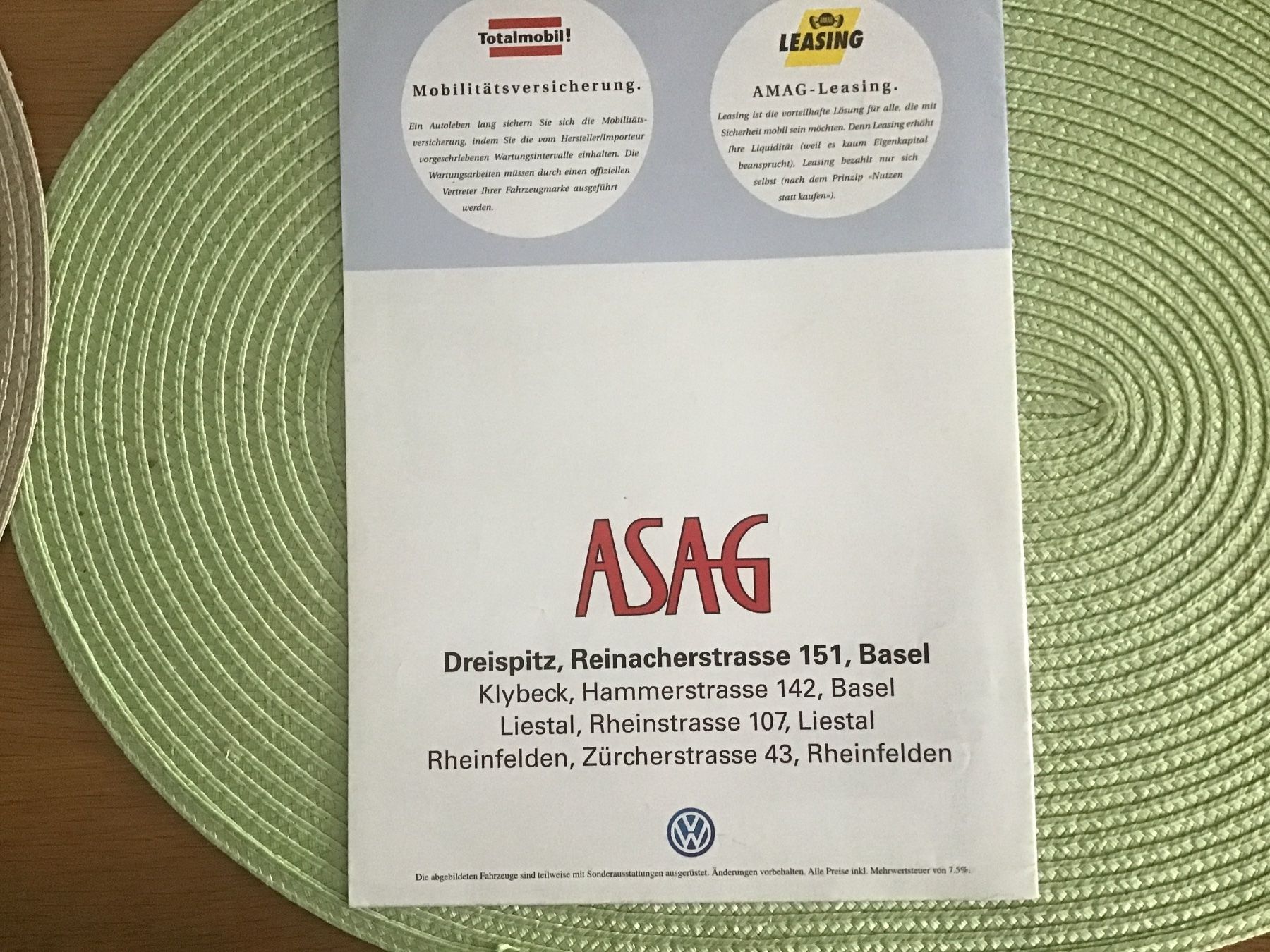 VW Dokumente: VW-Programm Verkaufsprospekt 12 Seiten 1999 – Gebraucht aus Scherzingen von Starseller62 6