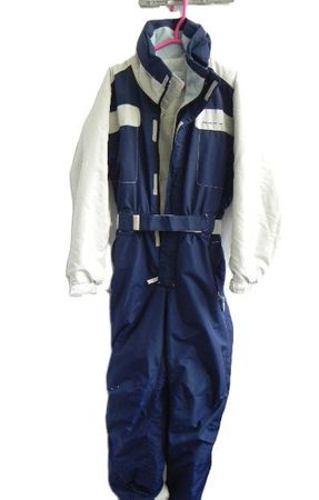 Gr. 140 Kinder Skidress Skianzug blau weiss s.Masse