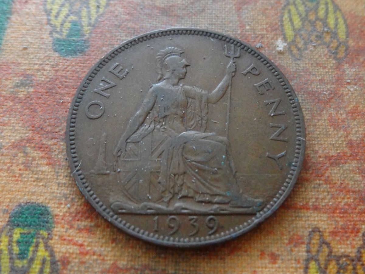 Tutti le monete: ROYAUME-UNI  OLD  One  Penny  1939 – Usato da Romanel-sur-Lausanne venduto da Swift13