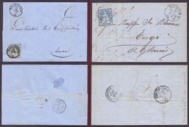 Zwei Faltbriefe m. Inhalt 1863/1865
