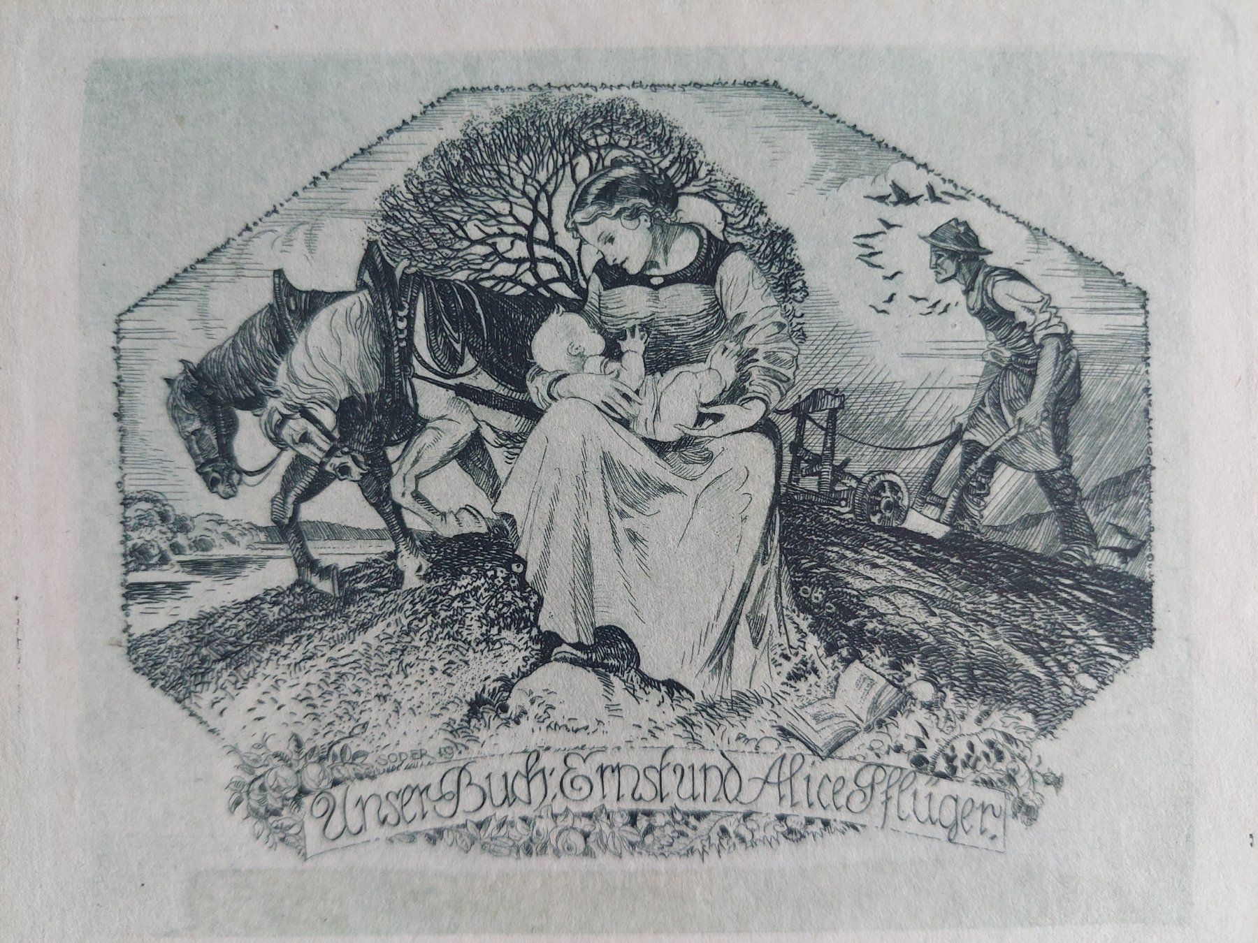 Tableaux: Exlibris Alfred Soder - Original Radierung – D'occasion à Obfelden par Exlibris-Art