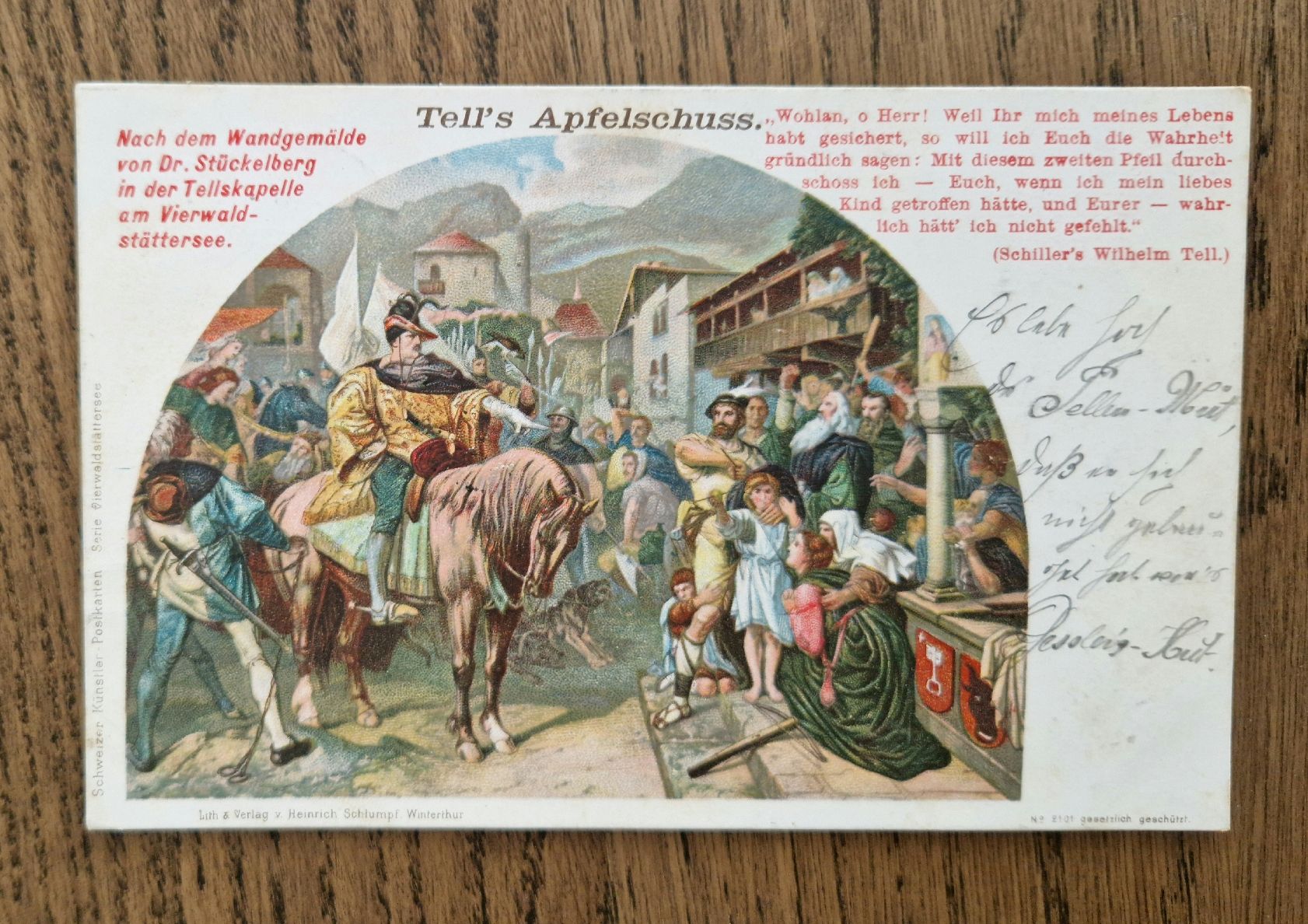 Cartoline postali: AK Tells Apfelschuss 1900 – Usato da Ebikon venduto da Donar50