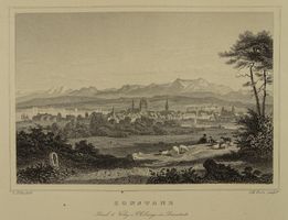 KONSTANZ, BADEN-WÜRTTEMBERG, STAHLSTICH 1856