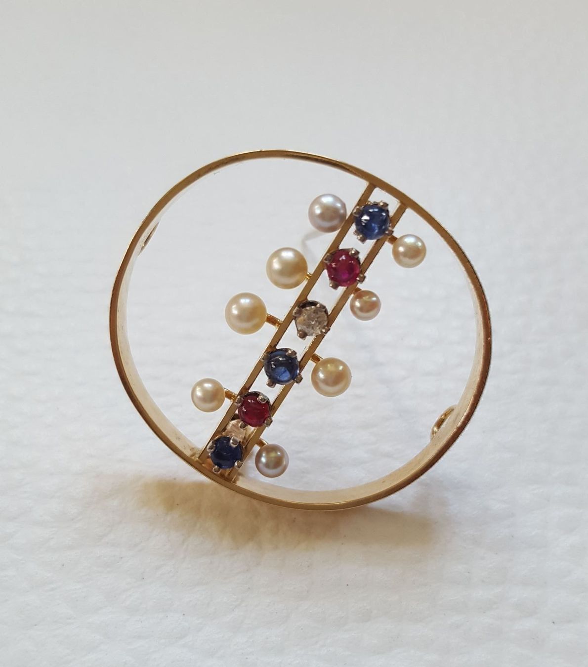 Spille & Fermagli: 750 Broche mit Brillant/Rubine/Saphire – Nuovo (secondo la descrizione) da Wald ZH venduto da Dasilver 3