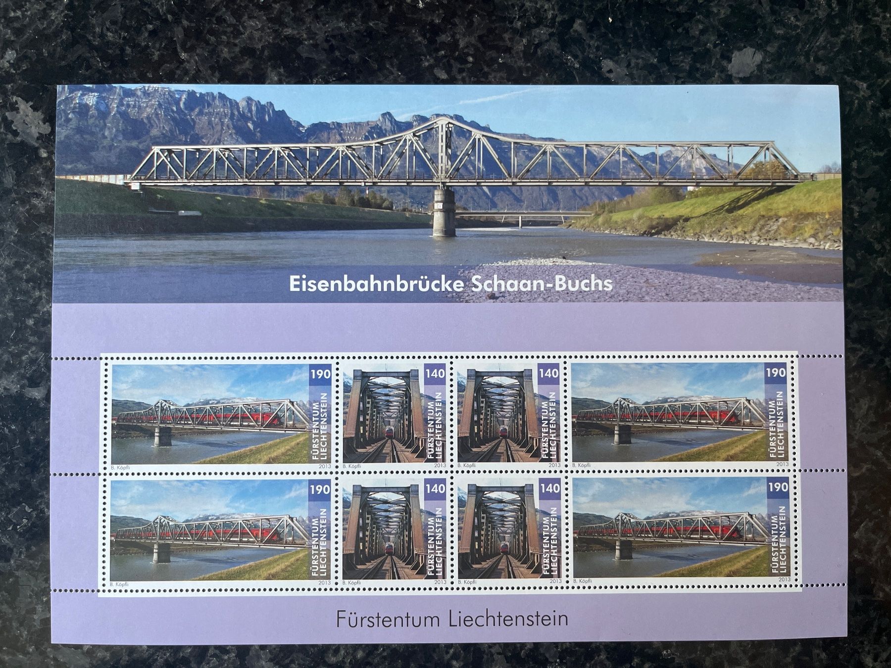 Alle Briefmarken: Liechtenstein Kleinbogen ** 2013 Brücken verbinden – Neu (gemäss Beschreibung) aus Freidorf TG von ern_7s68 4