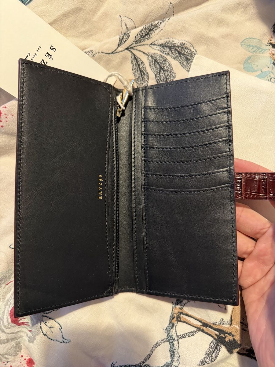 Sezane Portamonete: Sézane Gino Wallet Brun Croco Leather / New – Nuovo e nell'imballaggio originale da Basel venduto da Dencag 3