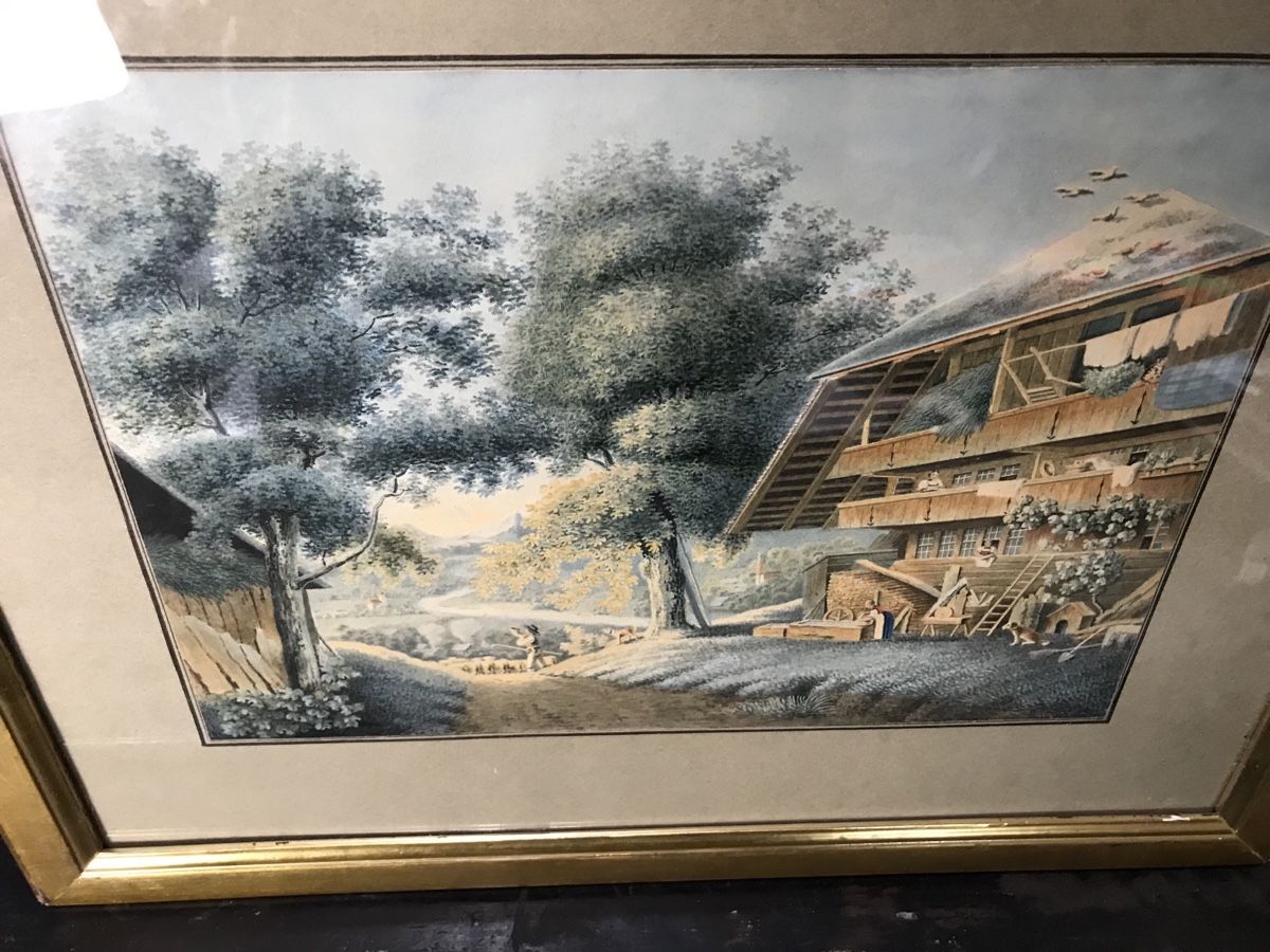 Dipinti: Schweizer Schule 19. JH Aquarell – Usato da Wolfhalden venduto da SecondAntique 1