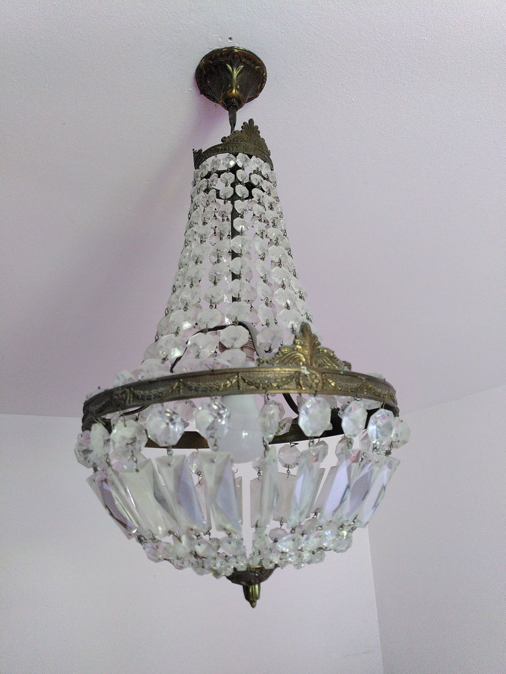Lampes: Kristall Kronleuchter Antik – D'occasion à St. Gallen par fabian_schmid_88
