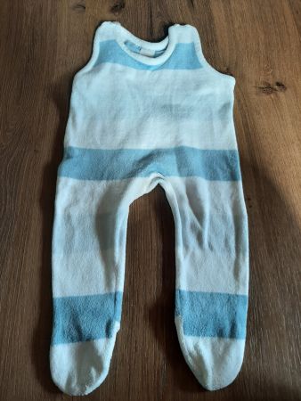 Baby Strampler gestreift weiss blau Gr. 68