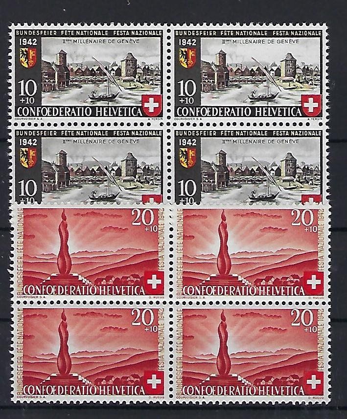 Tutti i francobolli: 1942   Pro Patria Viererblocks postfrisch        15410 – Usato da Lunden venduto da Animus999