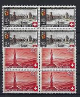 1942   Pro Patria Viererblocks postfrisch        15410