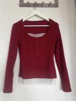LANGARMSHIRT MIT SPITZE UNGETRAGEN GRÖSSE S