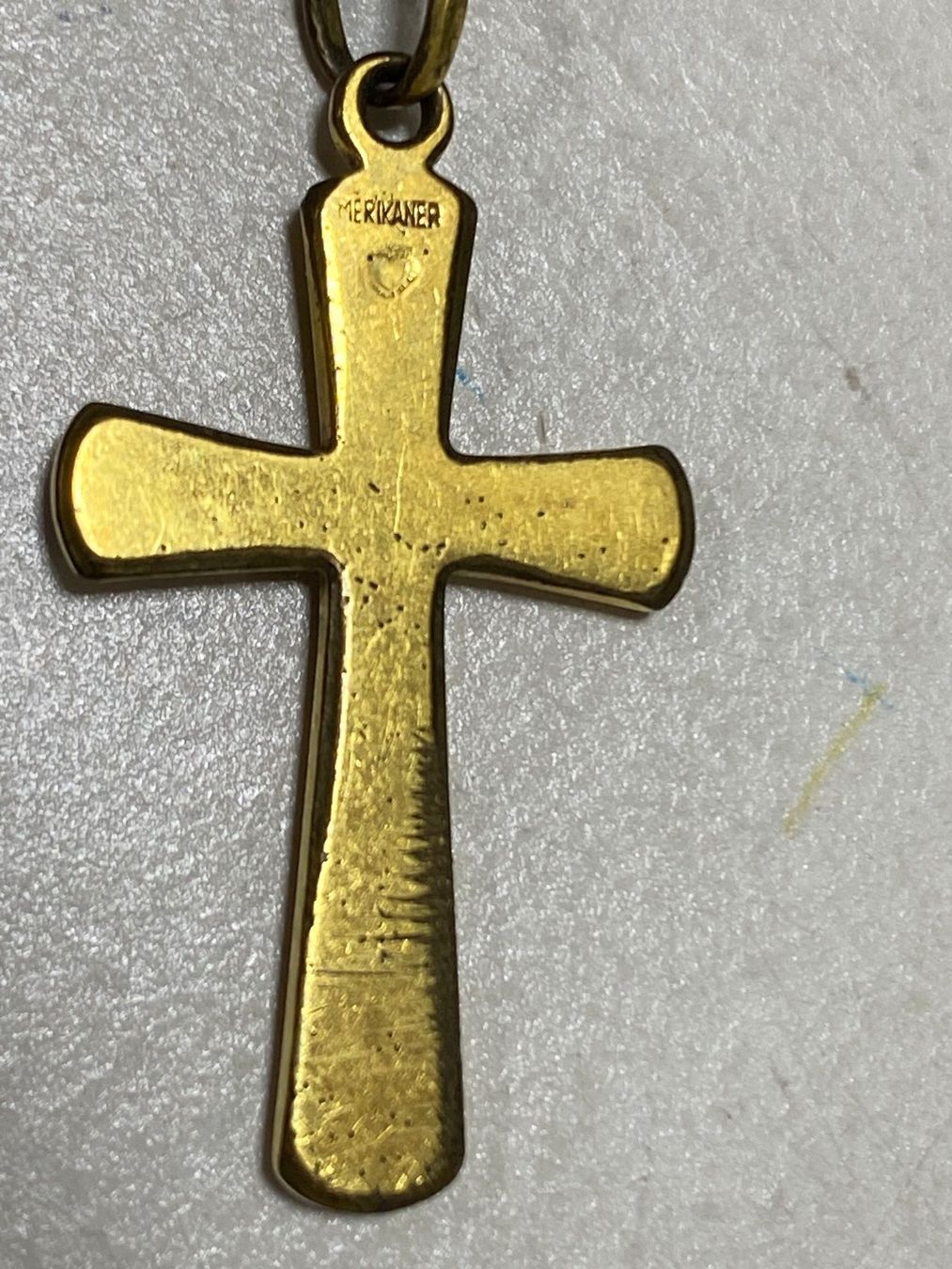 Anhänger: Anhänger Kreuz, Stempel  "Merikaner" – Gebraucht aus Bösingen von Trigusik 2