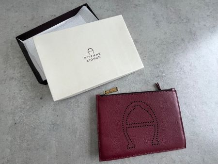 AIGNER Clutch Pouch echt Leder - ca. 15.5 x 22.5cm - NEU