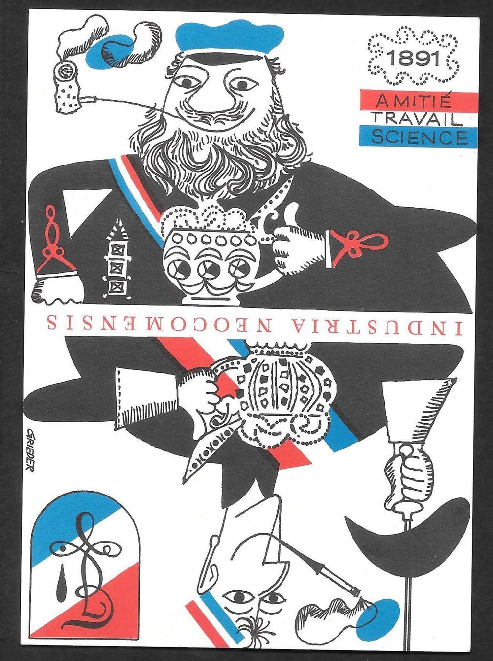 Cartoline postali: Studentenverbindung Industria Neocomensis – Usato da Olten venduto da clotaldi