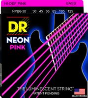 DR Electric Bass Strings:NEON Pink 6-String @ 30-125