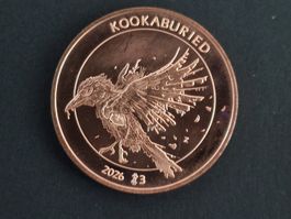 USA 1 Oz .999 Copper, Zombucks Kookaburied