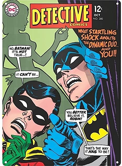 Insegne: Rusty Blechschild-DETECTIVE COMICS - 30 X 40 CM – Nuovo e nell'imballaggio originale da Rupperswil venduto da big-one-sale