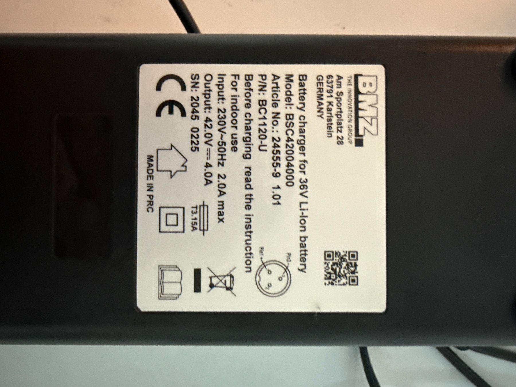 Caricabatterie: eBike Ladestation BMZ, Model: BSC42004000 – Usato da Brugg AG venduto da Balu070 1