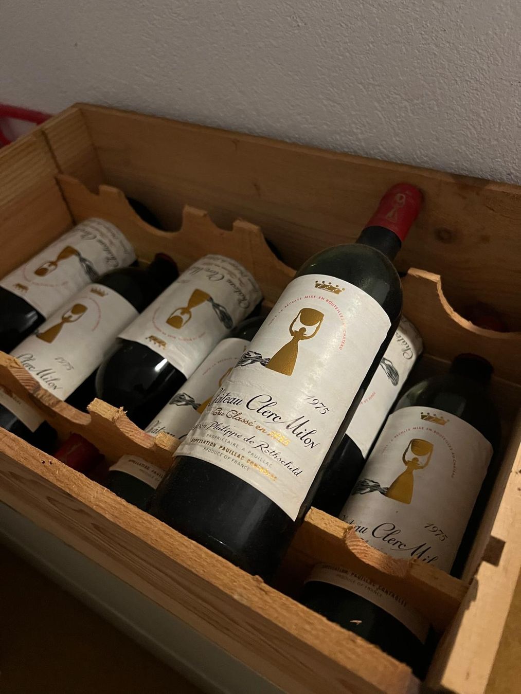 Wein: 10 Flaschen Château Clerc Milon 1975 – Gebraucht aus Nidau von Darkpooh