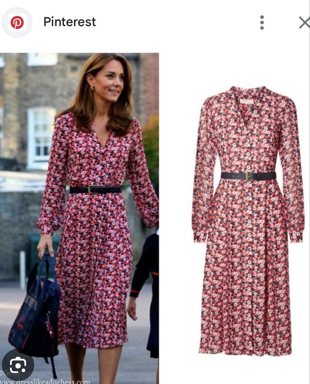 KATE MIDDLETON S MICHAEL KORS FLORAL MIDI DRESS XS S Acheter sur Ricardo