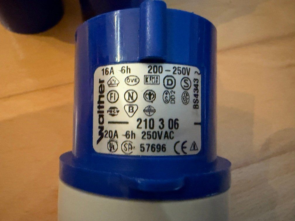 Walther Spine: Stecker CEE16/6 230V blau Walther – Usato da Ehrendingen venduto da KOLA16 2
