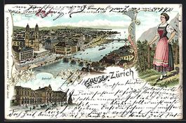 Litho Zürich, Bahnhof, Grossmünster mi