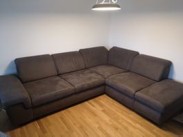 Polstergruppe Mocca Ledaro Boxspring verstellbar (neu)