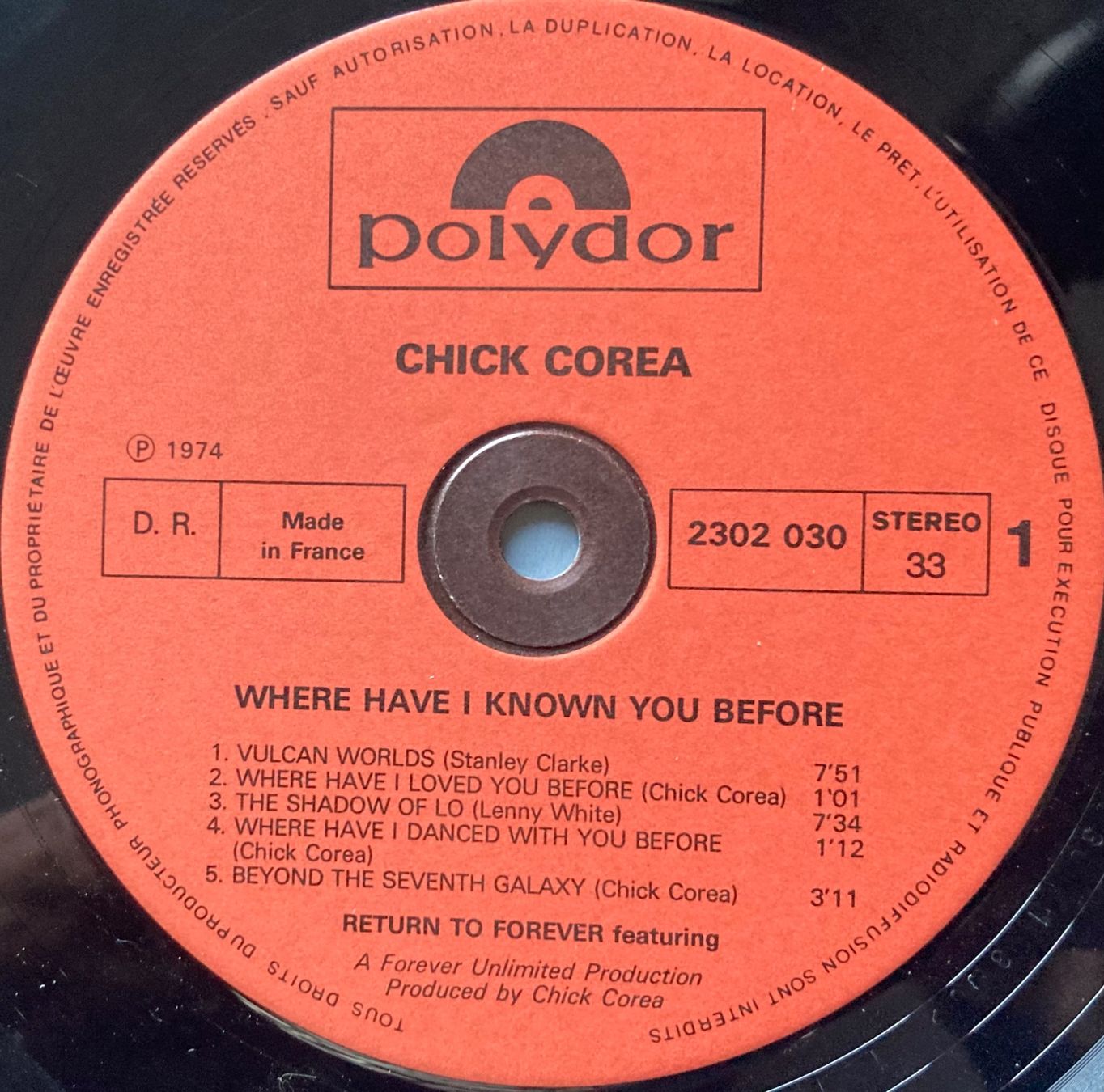 Dischi in vinile: RETURN TO FOREVER FEATURING CHICK COREA - WHERE HAVE I KNOW – Usato da Poliez-Pittet venduto da Newtown-Records 2