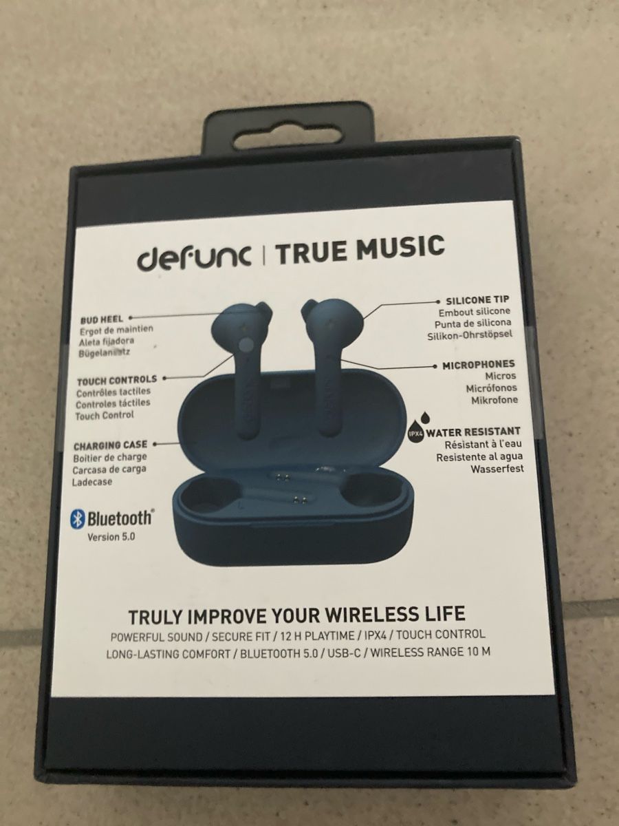 Cuffie: Defunc True Music Bluetooth Kopfhörer Blau Neu – Nuovo e nell'imballaggio originale da Otelfingen venduto da pat_8jmb 2