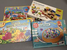 4 Kinderspiele Haba Ravensburger Playtive gebraucht