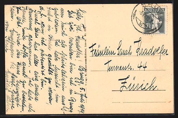 Cartoline postali: Brugg, Uferpartie mit Brücke am Abend – Usato da Berlin venduto da bartko-reher 1